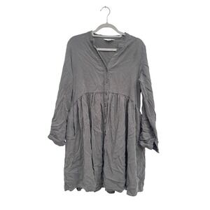 Ripe Gray Babydoll Dress Maternity Nursing Size S